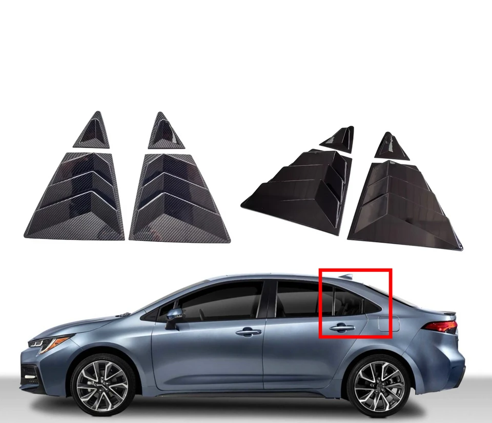 Zadné bočné vetracie okenné kopčeka na pokrytie pilierového krytu pre toyota Corolla Sedan 2019 2020 2021 2022 2023 Automatické príslušenstvo