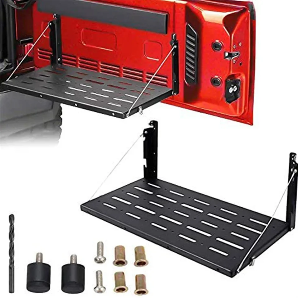 Zadné dvere stola stola Skladovací stojan Skladací stojan Skladateľný Tailgate Table Table Table Tailga Table Fit Sfelf Fit na roky 2007-2017 Jeep Wrangler JK 2/4 brána (JK) Hold