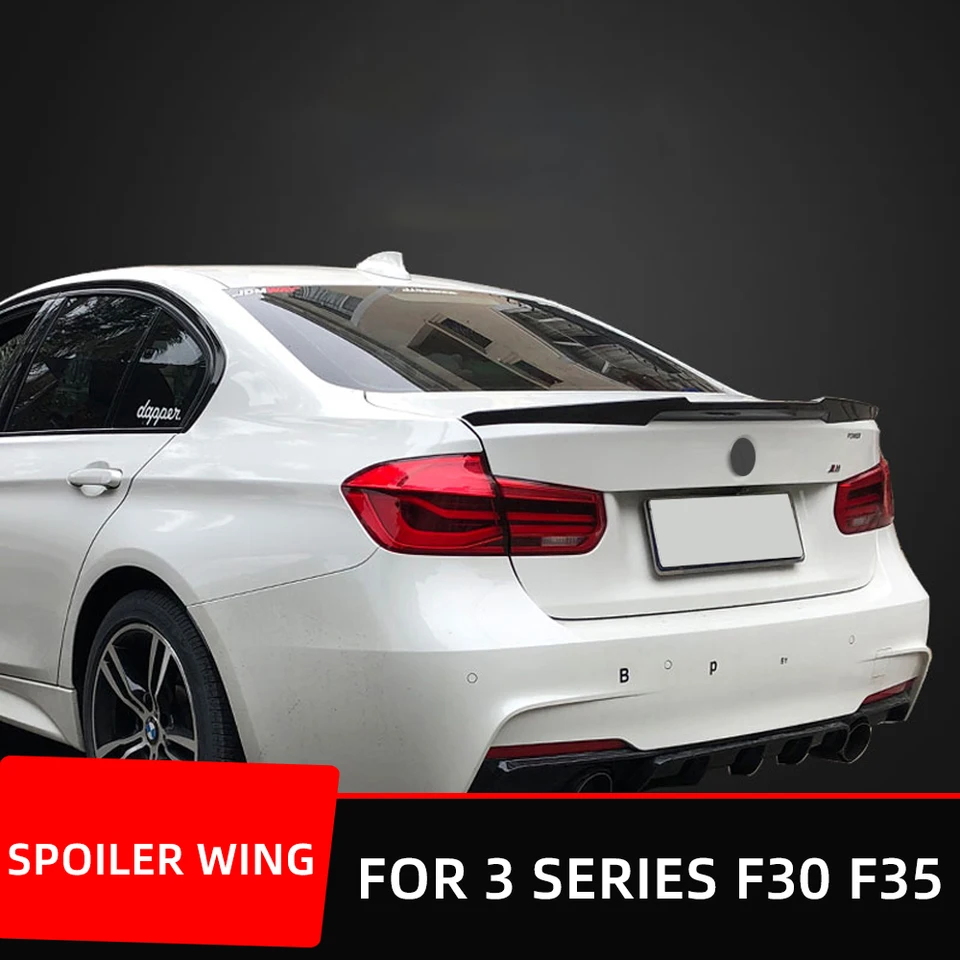 Zadné kmeňa veka Krídla automobilu pre BMW 3 série F30 F35 M4 320I 325I 330I 2013 14 15 16 17 18 19 uhlíkový lesklý čierny doplnok