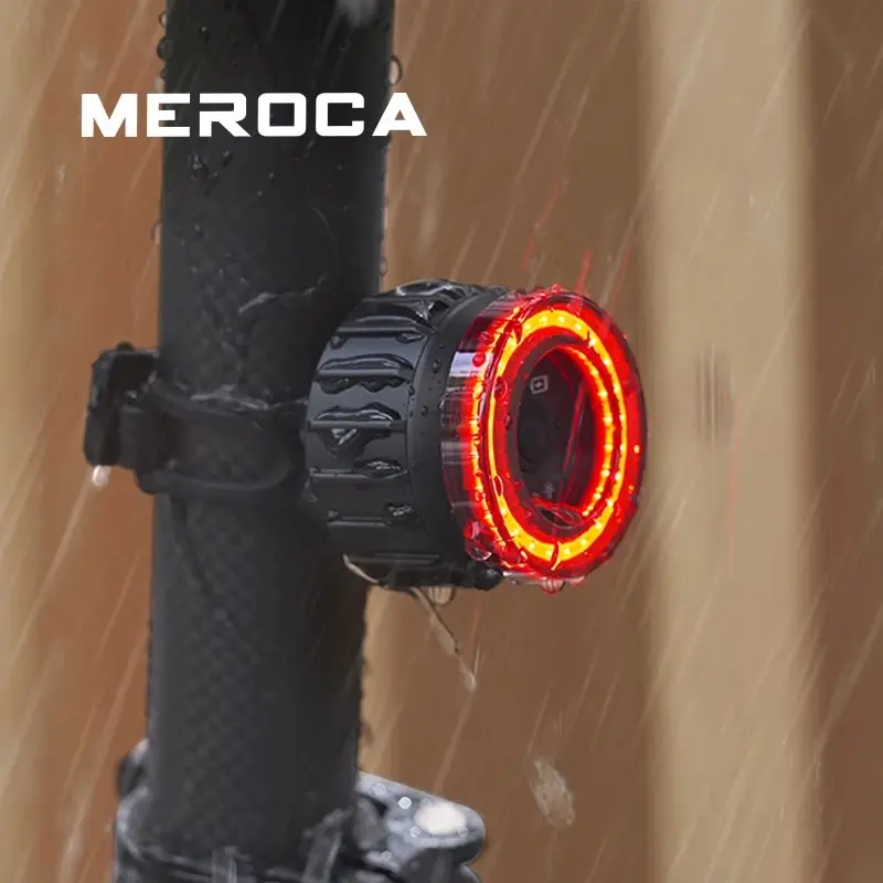 Zadné svetlo bicykla meroky nabíjanie USB nabíjanie Vysoko viditeľnosť Multifunkčné blikanie s brzdovým snímačom zadné svetlo MTB Road Bike Lights