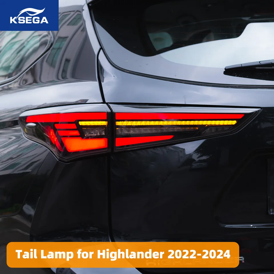 Zadné svetlá pre Toyota Highlander 2022 2023 2024 Zostava zadnej časti Zadné svetlá LED brzdenie LED