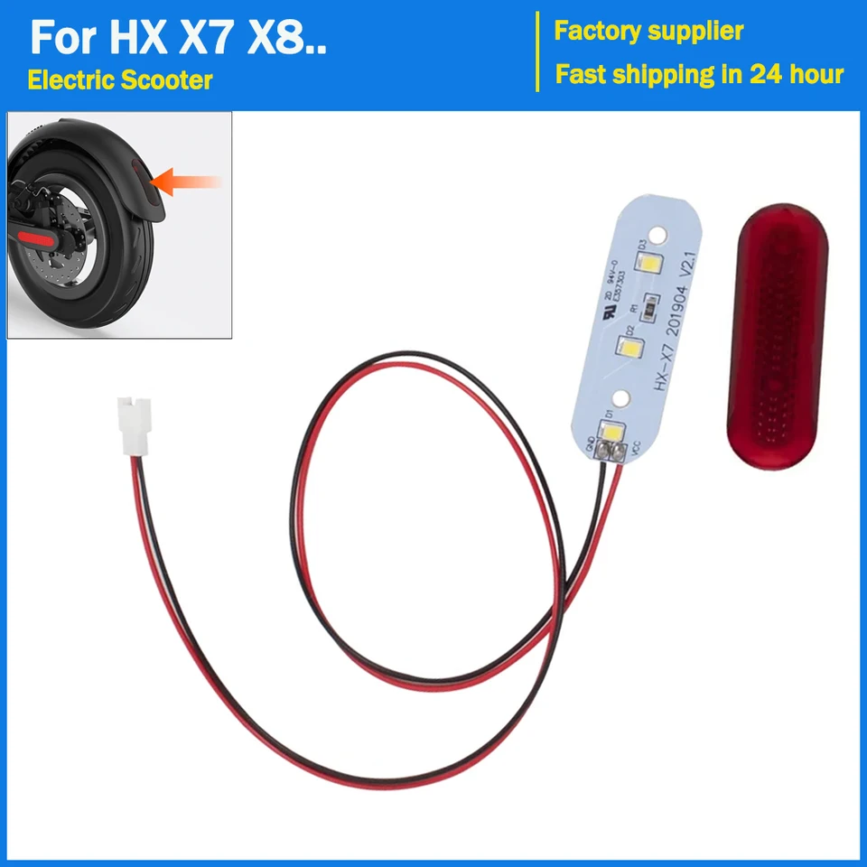 Zadné zadné svetlo bahnguardové lampa LED zadné svetlo pre HX X7 X8 Electric Secootter Diely Kicksooter Skateboard Sluch krytu príslušenstvo