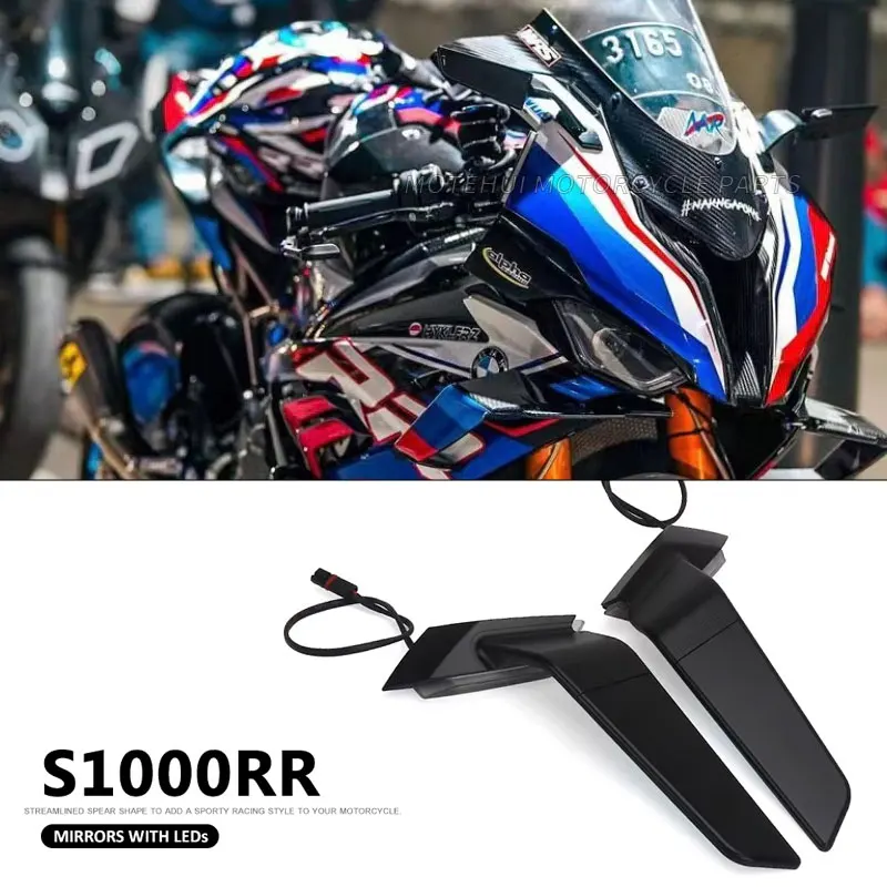Zadné zrkadlá spätného pohľadu motocykla s svetlom Signálneho svetla LED pre BMW S1000RR S1000 RR S 1000 RR S1000RR 2019-2023 2022