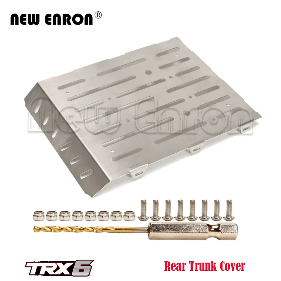 Zadný kmeň kryt non-šmykľavky dekoratívna doska z nehrdzavejúcej ocele RC pre časti Crawler 1/10 TRAXXAS TRX-6 TRX6 G63 88096-4