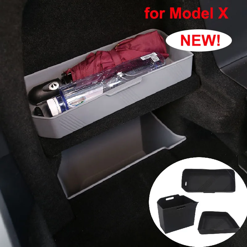 Zadný kmeňa bočného úložného priestoru pre Tesla Model X Silikone Trunk Organizátor Bins DeLition Stowing Tidying CAR Interiérový príslušenstvo