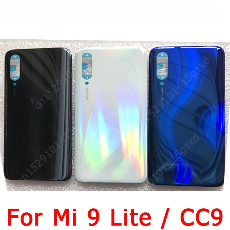 Zadný kryt batérie pre Xiaomimi 9 Lite Mi9 9Lite CC9 zadný kryt krytu krytu s výmenou náhradných náhradných dielov
