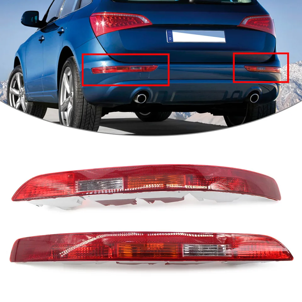 Zadný nárazník automobilu Stopová lampa na spodnú časť chvosta pre Audi Q5 2009 2010 2012 2013 2013 2014 2015 2016 2017 Iba verzia EUR Verzia