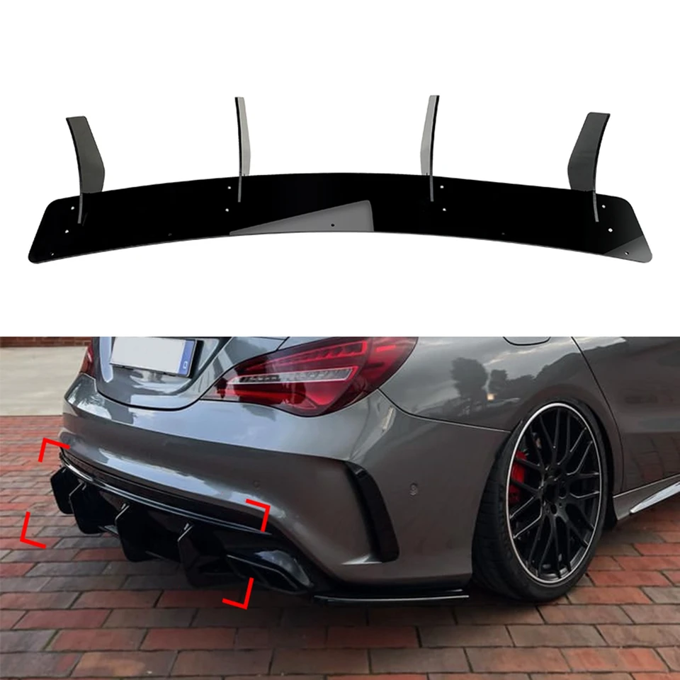 Zadný nárazník difúzora Splitter Spoiler Držiak súpravy pre mercedes Benz CLA trieda W117 C117 CLA45 AMG Line Only Sedan 2016-2019