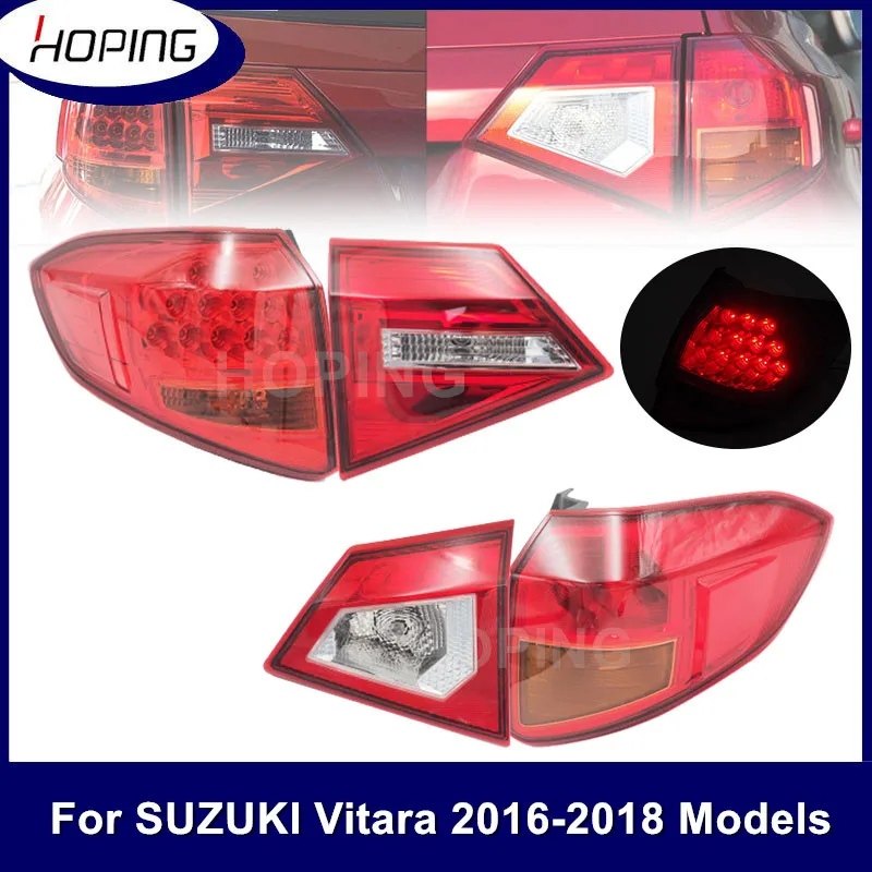 Zadný nárazník zadné svetlo pre Suzuki Vitara 2016 2017 2018 Zadná mriežka brzda Stop Tail Light Led LED Halogén zadné svetlá
