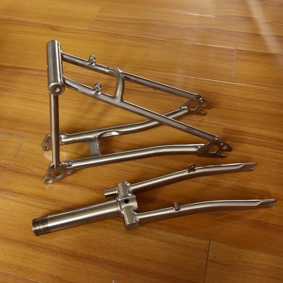 Zadný trojuholník Titánskeho bicykla pre linku P pre Brompton Bike Front Frame Rám ľahký 16 