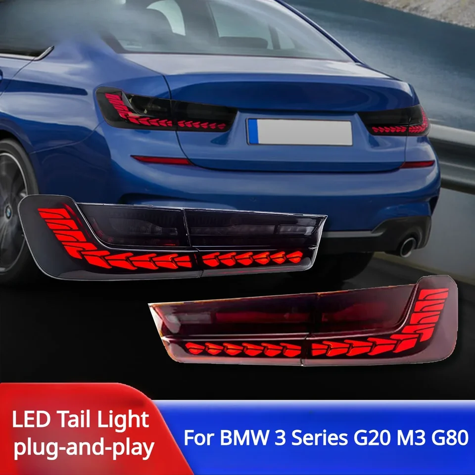 Zadný záznam pre BMW G20 GTS 2019 2020 2021 2022 2023 330I 340I M3 330E M340I G80 LED chvostové svetlá Zadné žiarovky BRZDELNÉ LAMP SIGNAL SIGNAL