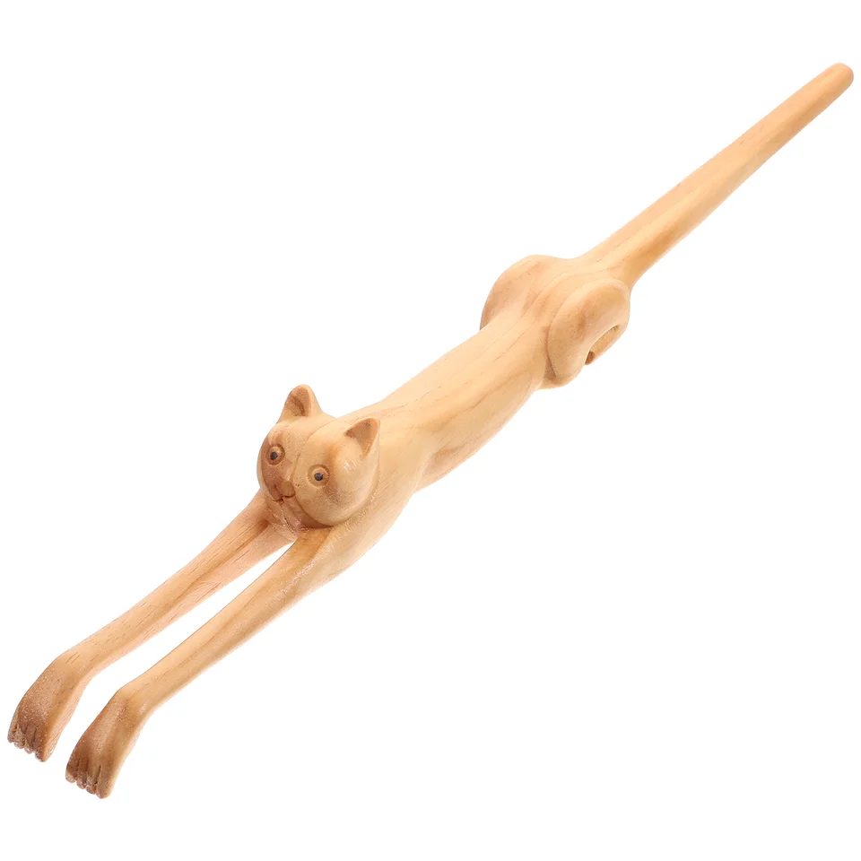 Zadný škrabanec Man Cat Claw Tool Tool Worder Drevená masáž napájanie tela poškriabanie