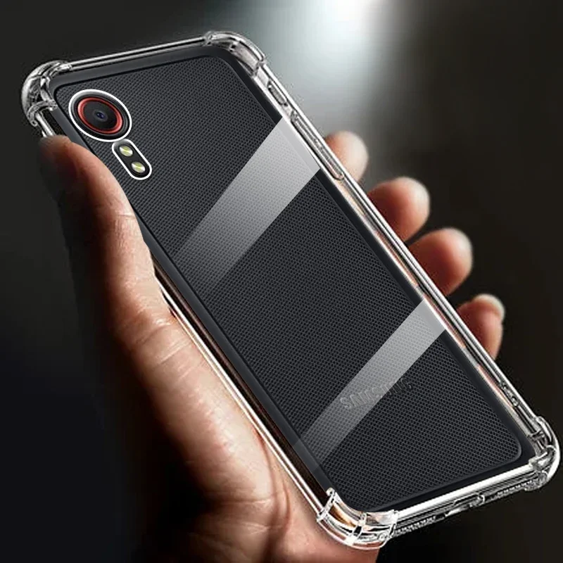 Zahustený airbag nárazový nárazový priehľadný mäkký puzdro TPU pre puzdro Samsung Galaxy Xcover5 Transparentný zadný kryt xcover 5 fonda Case