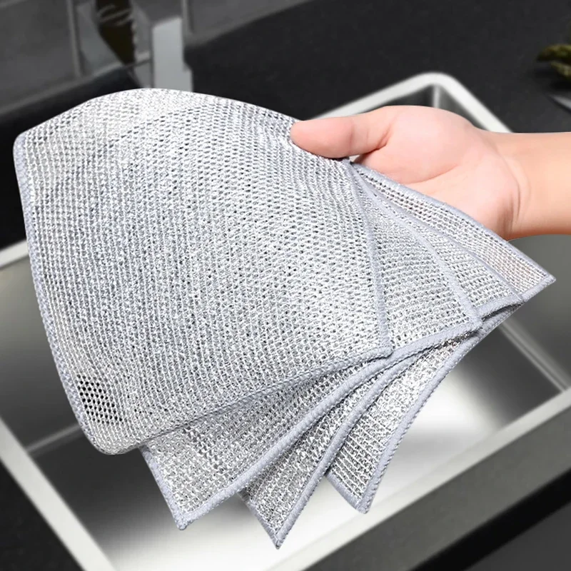 Zahustený kovový oceľový drôt handry handry domáce čistiace handry