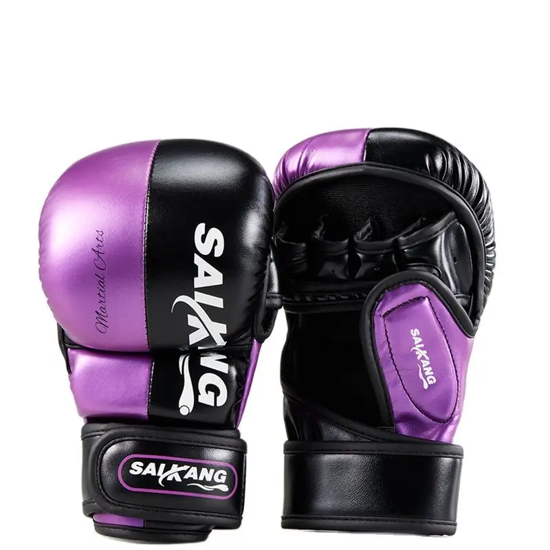 Zahustený MMA Half-Finger Boxing Rukavice priedušné bezplatné bojové sanda zmiešané bojové umenia tréningové rukavice v boxe výcvikového výcviku