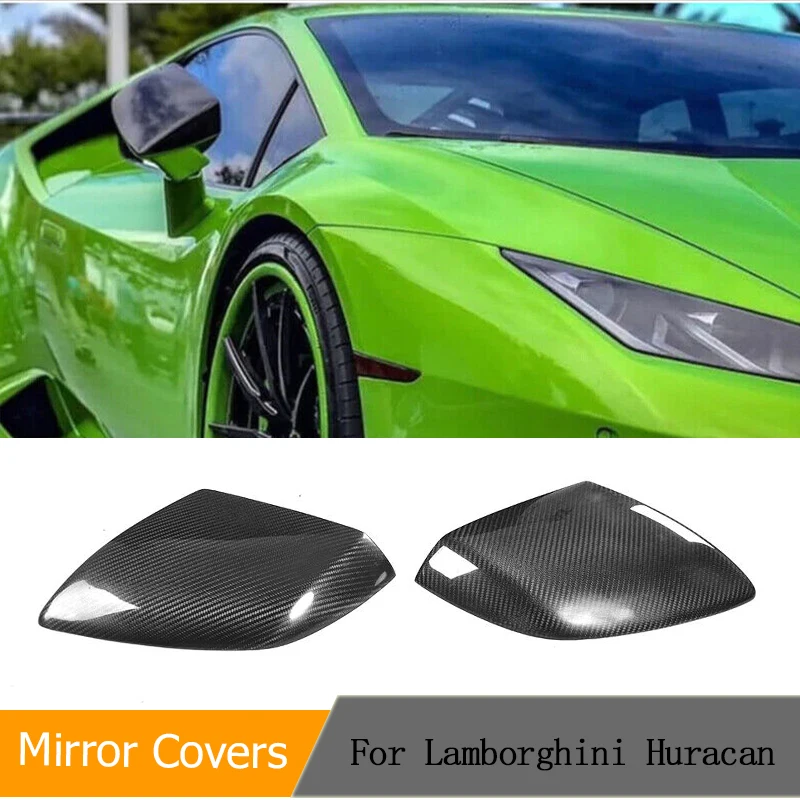 Zakrytie spätného zrkadla z uhlíkových vlákien CAPS CAPS pre Lamborghini Huracan LP600 LP610 Coupe 2-dvere 2014-2018 Pridať na zrkadlové čiapky