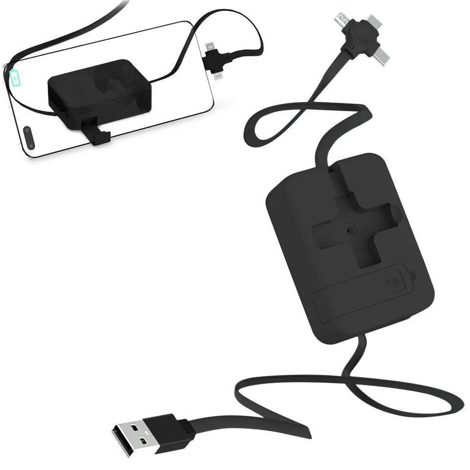 Zaliateľný dátový kábel Typ rýchleho nabíjania CUSB iOS Telefónny kábel 3 v 1 Multifunkcia dátového kábla USB portu USB