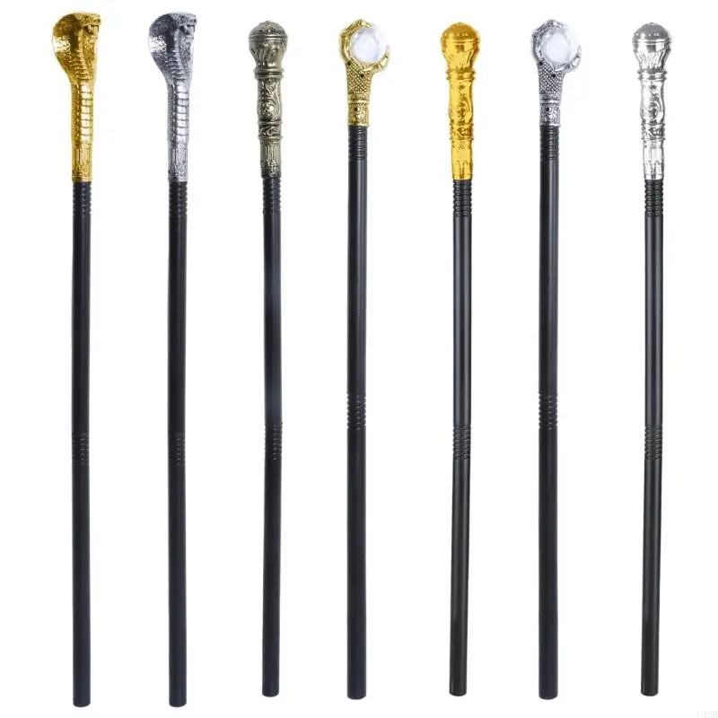 Zamestnanci egyptského personálu Cobras Had Staff Walking Cane Pimp Cane Egyptský personál, žezlo, predstierajte, že platí kostýmové rekvizity L43b