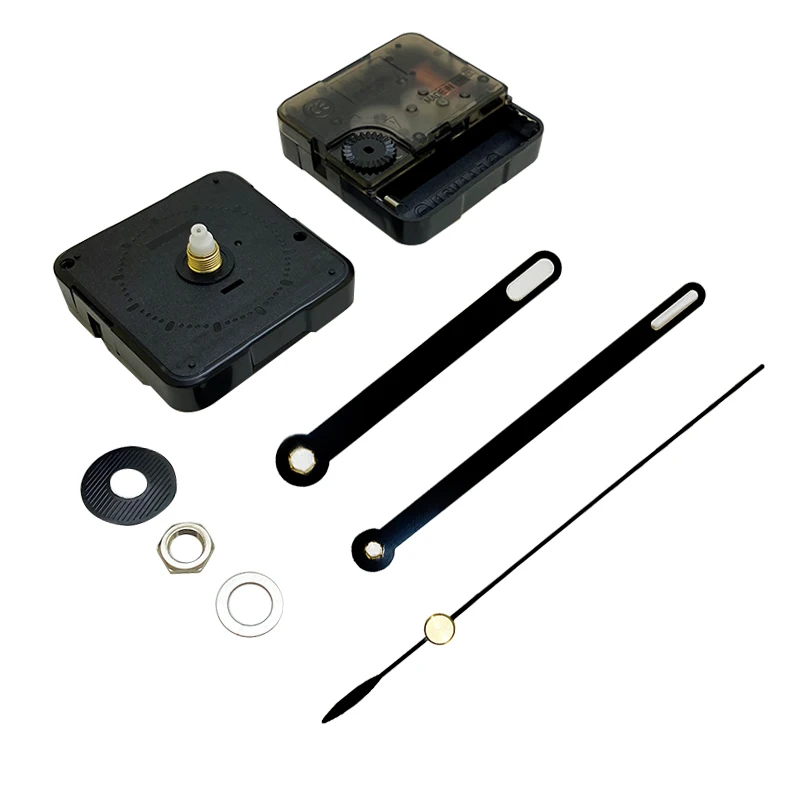 Zametajte 5 mm mechanizmus steny skrutky s 2157 čiernymi rukami strieborné matice Príspevok DIY Quartz Clock Pohyb