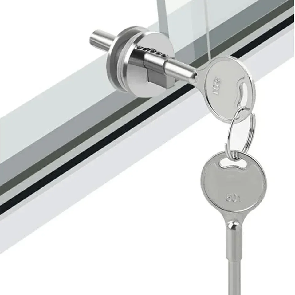 Zamknutie sklenených dverí s klávesmi Counter šperky skrinka Hardware zobrazenie puzdra Posuvná zliatina Vnútorný priemer