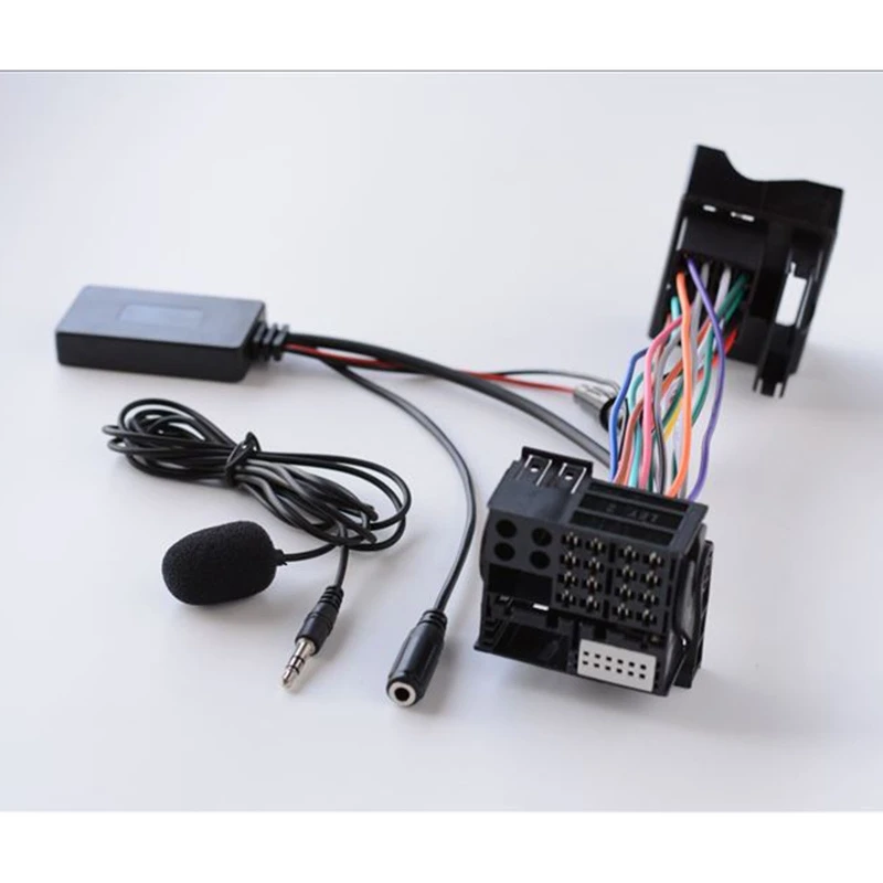 Zariadenie na hudobné adaptéry automobilu s mikrofónom bez ruky Aux Bluetooth kompatibilné 5.0 kompatibilné s Audi A4 B7 TTS TT A8 R8 L41A