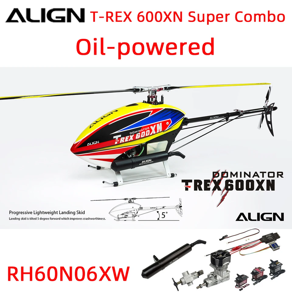 Zarovnajte T-Rex 600xn Nitro 3D 6CH RC vrtuľník Super Combo