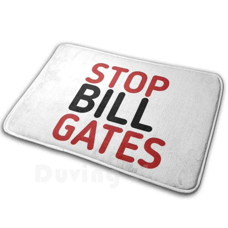 Zastávka Bill Gates Mat Koberce koberec proti šmyku podlahové podlahy spálňa zastávka Bill Gates Humanstvo ľudstvo zachrániť svet Zem