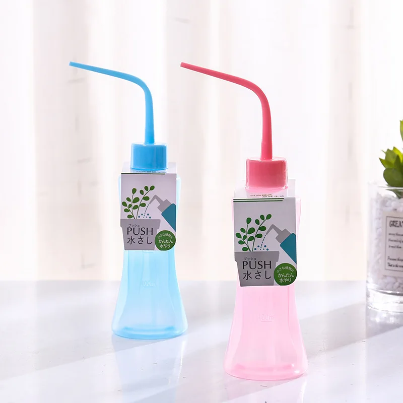 Zavlažovacia farba hrniec 250 ml dlhé zakrivené mäso priehľadné kvapalina Fľaša na fľašu Spray fľaša fľašu, ktorá zalieva 1 ks