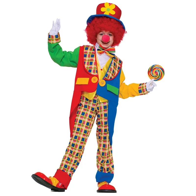 Zawaland Clown kostýmy vyhovujú deťom karnivals joker set na párty šaty Up Halloween Circus Joker Cosplay kostýmov kostýmov