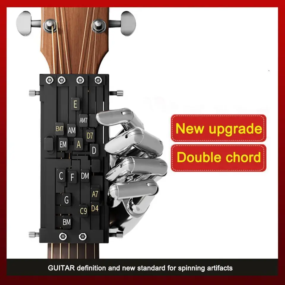 Začiatočníci Guitar Chord Trainer Guitar Pomocné praktické praktiky nástroja Chord Learning Scale Scale Assistant Guitar Aid akordy prenosné