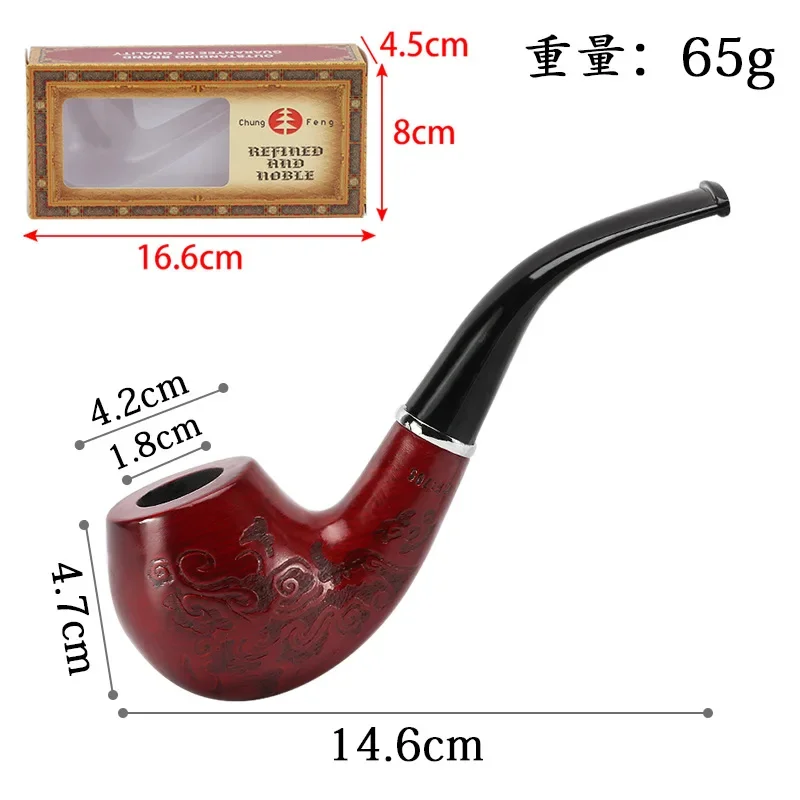 Začiatočník fajčiarsky set drevená živica rúrka Komínový filter fajčiarske potrubia tabak rúrky Cigar Darčeky dymový náustok