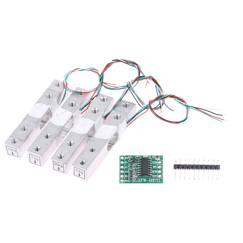 Zaťaženie 1 kg 5 kg 10 kg 20 kg HX711 AD modulu Hmotnosť snímača Elektronická stupnica Hliníková zliatina Vážiaci tlak senzor