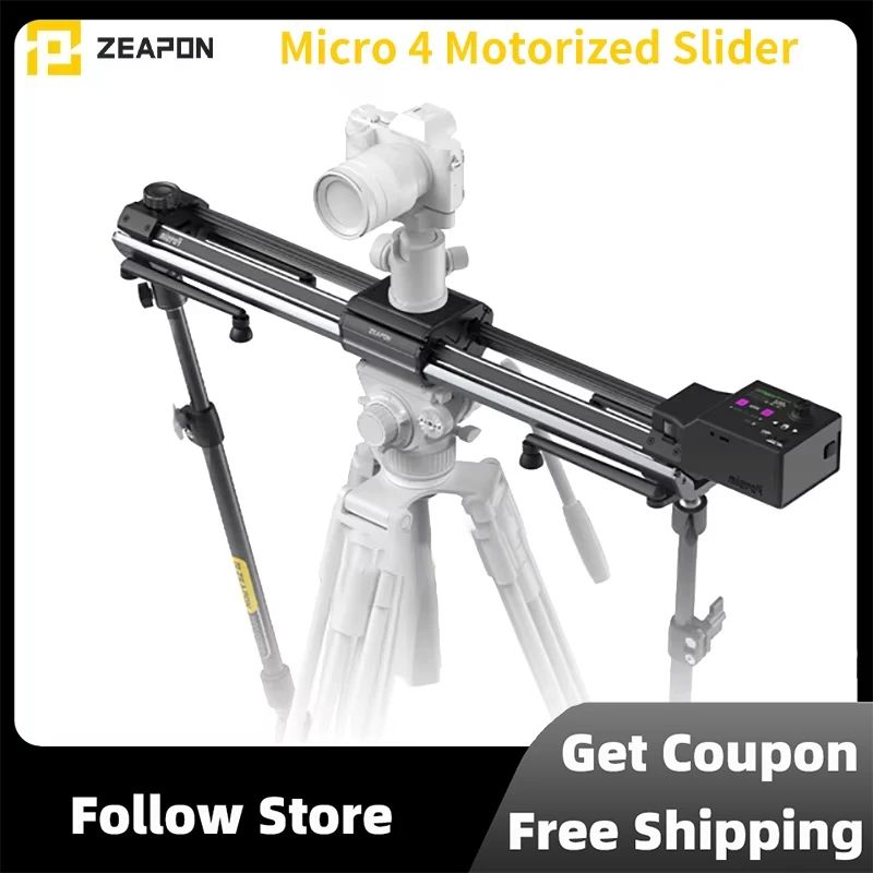 Zeapon New Micro 4 Motorized Slider Rail Double Dimable Prenosný posúvač E500 E700 E1000 M500 M700 M1000 pre video fotoaparátu DSLR