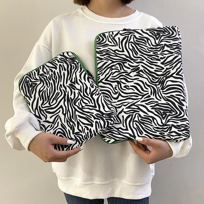 Zebra Pattern Laptop Ruckve pre MacBook Air13.3 13.6 Pro14 palc Lenovo Samsung počítač Vnútorný vrecko iPad 10.5 10.9 11 Tablet Bag