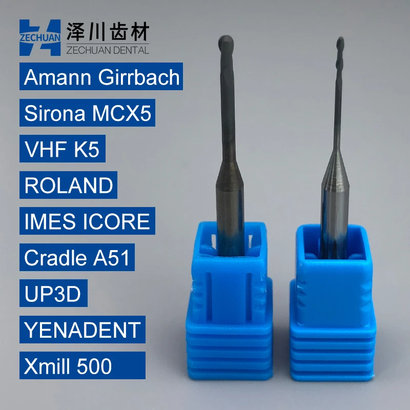 Zechuan CAD Zirconia Lathe frézovanie burs zubné laboratórium príslušenstvo Diamond Coating DC/DLC