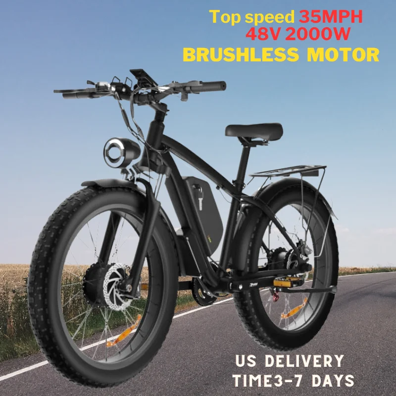 Zeegr F1 Pro E E-Bike Dual Motowd Fat Tire Electric Bike s 26-palcovými tukovou pneumatikou skrytá s dvoma batéria Snow Beach Electric Bike