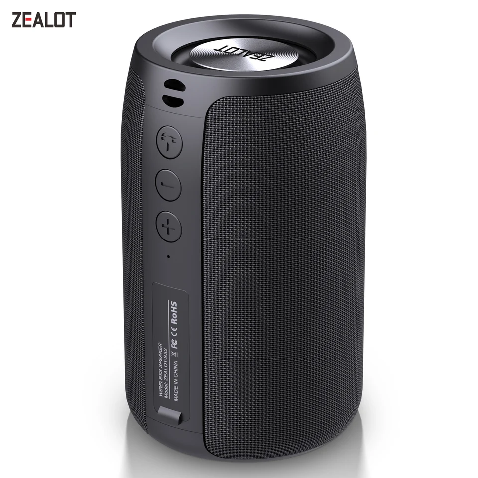 ZEENOT S32 Prenosný bezdrôtový reproduktor subwoofer stereo nepremokavý výkonný stĺpec Vonkajšie reproduktory Boom Box TF Card & aux Audio