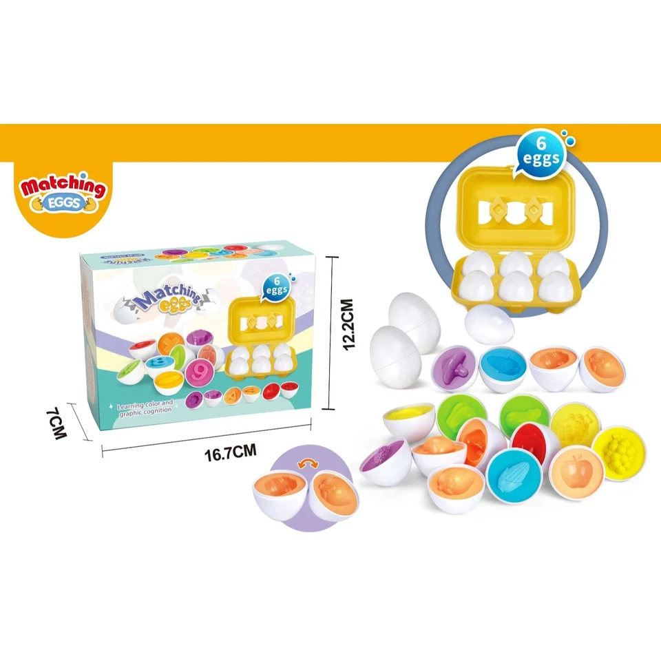 Zelenina Montessori Skorého vzdelávania páry inteligentných vajíčok demontovateľná simulácia vajcia Puzzle Twar