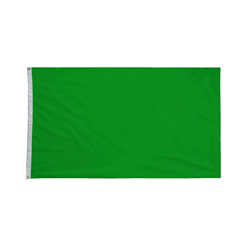 Zelená plná farebná vlajka 90x150 cm Horúca predaja lacné 3x5ft Čína továreň vyrobená polyester živá farba dekorácie