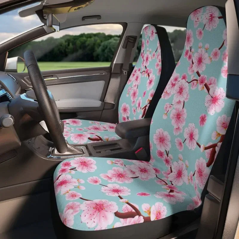 Zelený a ružový čerešňový kvet, vozidlo, pre ženy, japonské kryty autosedačiek