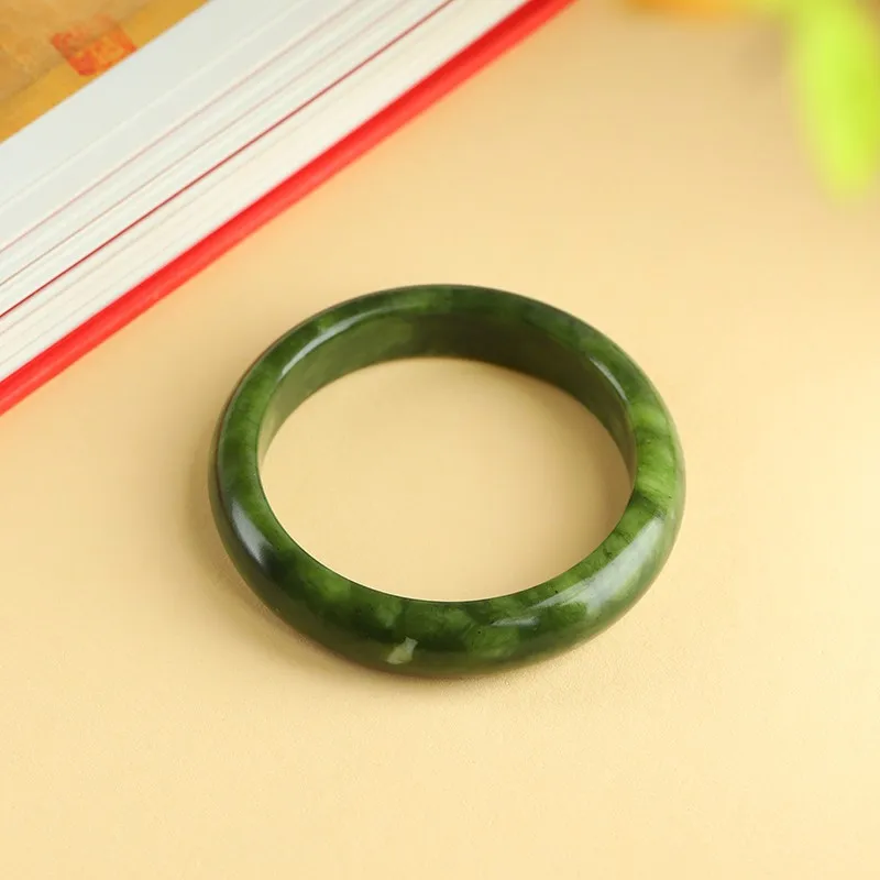 Zelený jade náramok Dámske šperky Prírodný kameň Prírodný kameň Originálny hetian jades nefrit bangles pre priateľku darčeky mama