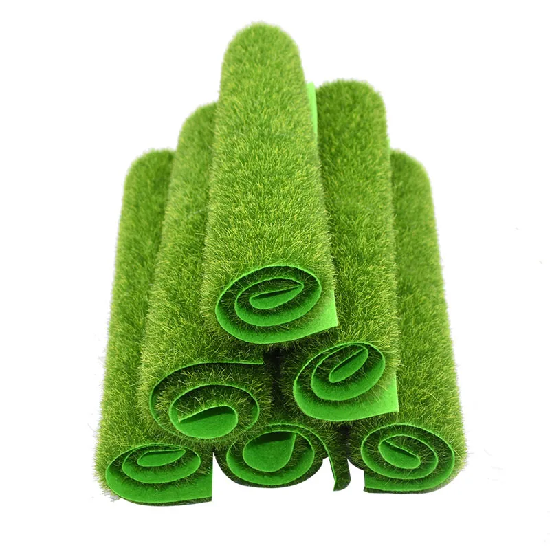 Zelený umelý trávnik Turf Carpet Fake Sod Micro Landscape Home Garden Decorácie Real Touch Moss trávnatá tráva 15 x 15 cm 30 x 30 cm