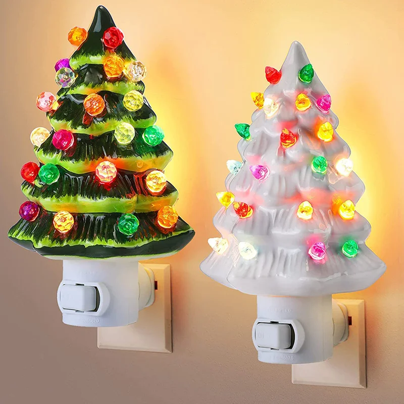 Zelený vianočný stromček nočné svetlá nočná lampa Light Led Led