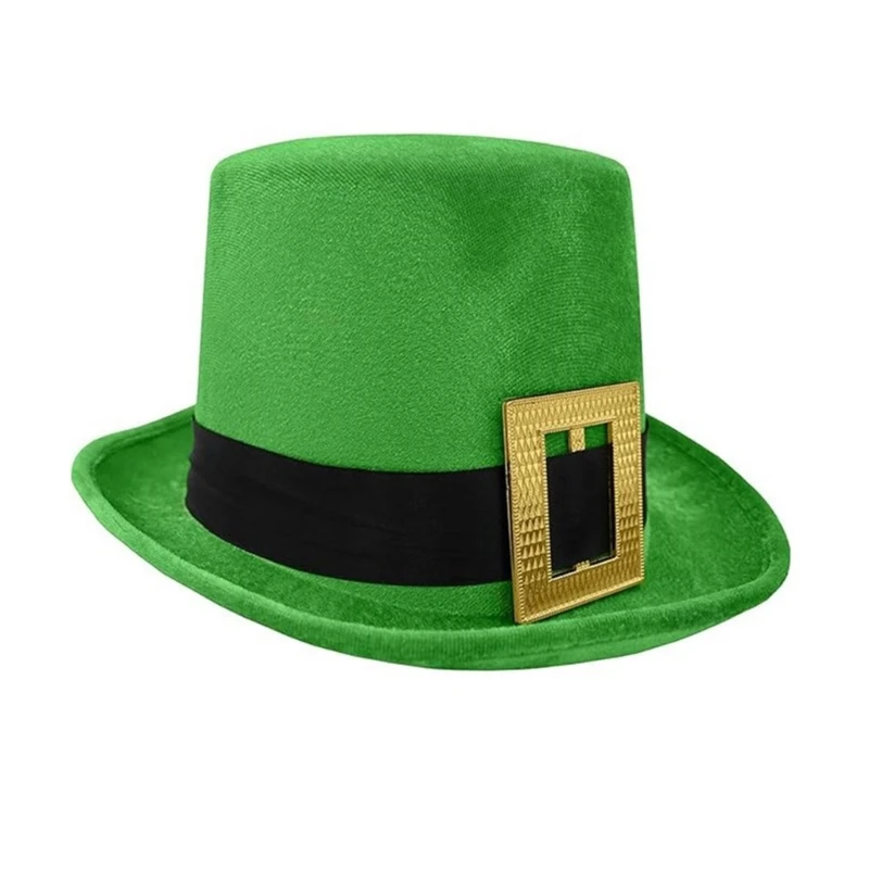 Zelený vysoký klobúk stpatrick denná párty dekorácia karnivals party gold pracku klobúk