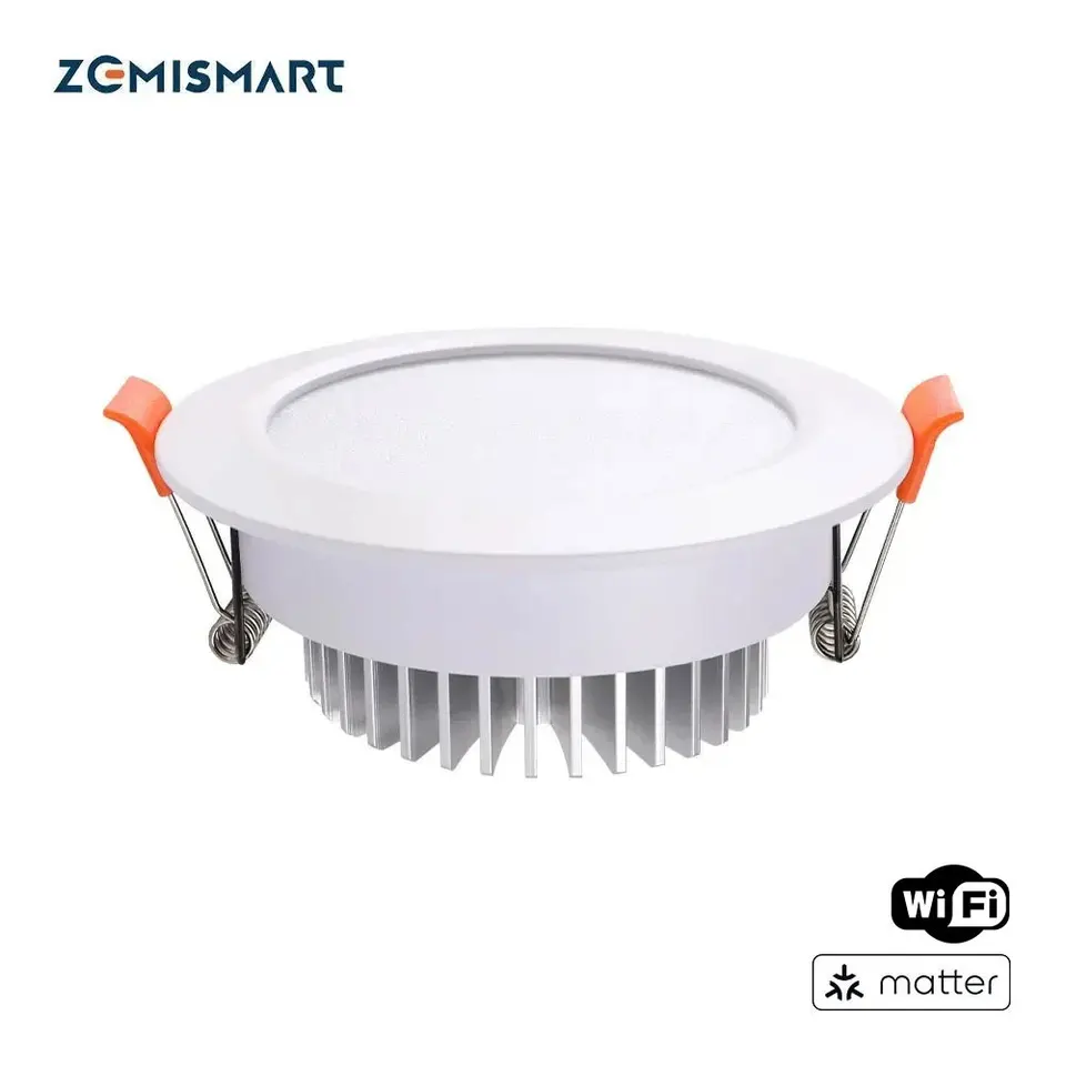 Zemismart WiFi Matter-Certified LED Downlight RGBCW okrúhly stropný lampa 2.5 3.5 4 6 palcov HomeKit Alexa Google Home Smartthings App