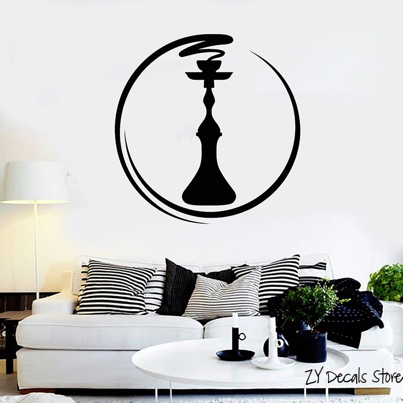 Zen vinylová stena nálepka vodná fajka Bar salónik shisha fajčiarske nálepky arabské vinylové nálepky umenia nástenná maľba odnímateľná tapeta L594