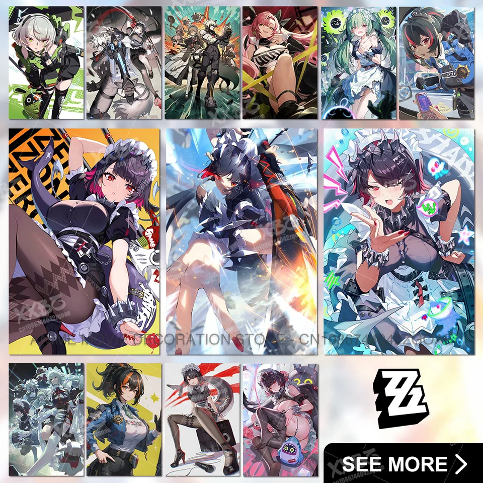 Zenless zóna nula plagát Hoshimi Miyabi Canvas Picture No Frame Game maľba Grace Howard Home Decor Zhu Yuan Anime Wall Art