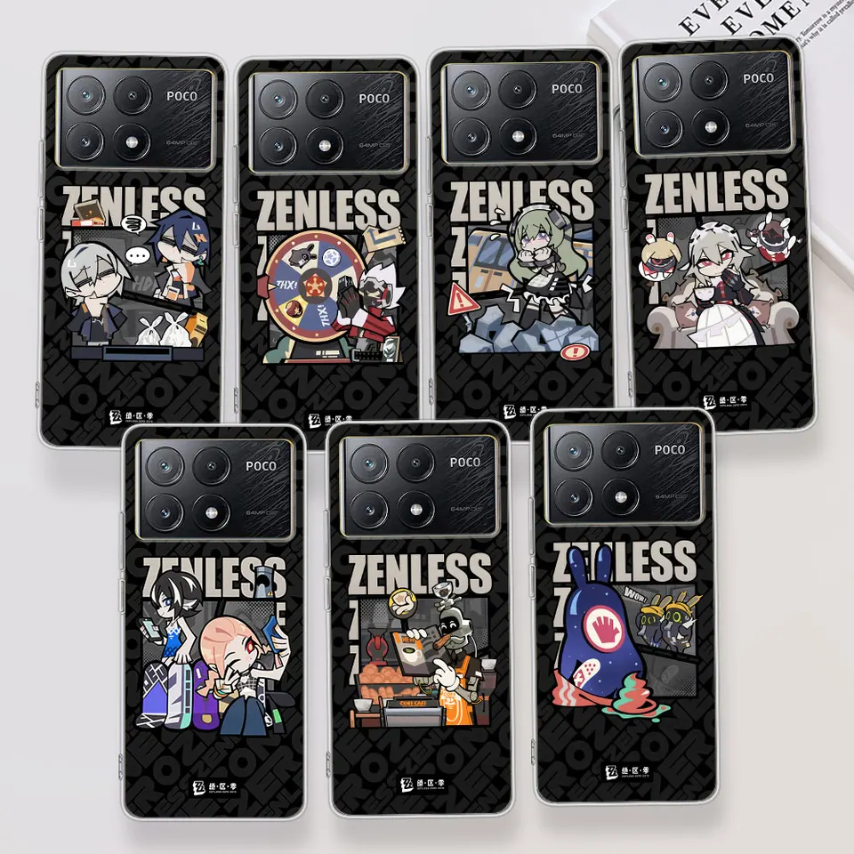 Zenless zóna nula Zzz Cartoon puzdro pre Xiaomi POCO x6 x5 x3 NFC F5 M5S F4 F1 F3 m3 x4 GT M5 M4 F2 Pro TPU Soft Cover Coque Coque Coque