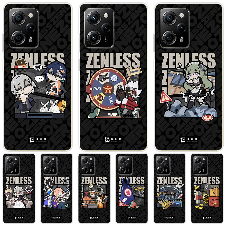 Zenless zóna nula Zzz Cartoon puzdro pre xiaomi POCO x5 x6 x3 f5 m5s f4 gt x4 nfc f1 f3 m3 f2 m4 pro m5 mäkký priehľadný TPU kryt TPU