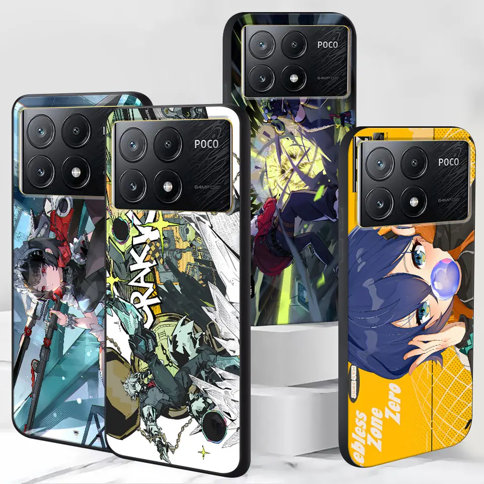 Zenless zóna nula zzz puzdro pre Xiaomi POCO x6 x3 NFC M5S X5 F3 M4 M3 Pro Black Silikone Soft Cover Coque Coque